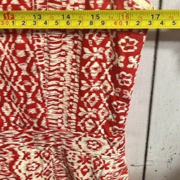 Ellen Tracy Sleeveless Sheath Dress, Red and Cream, Size 6 - Picture 9 of 11